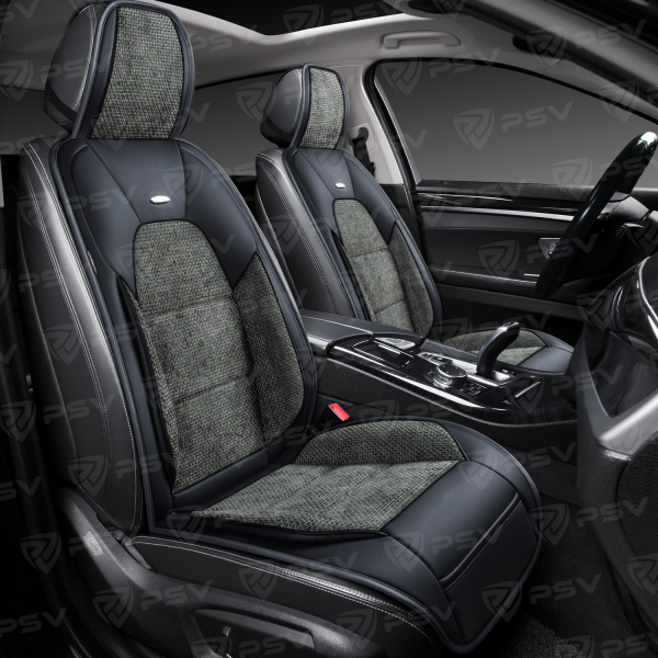 Накидки PSV Jacket FRONT (Черно-Серый), на переднее сиденье (1 шт.)