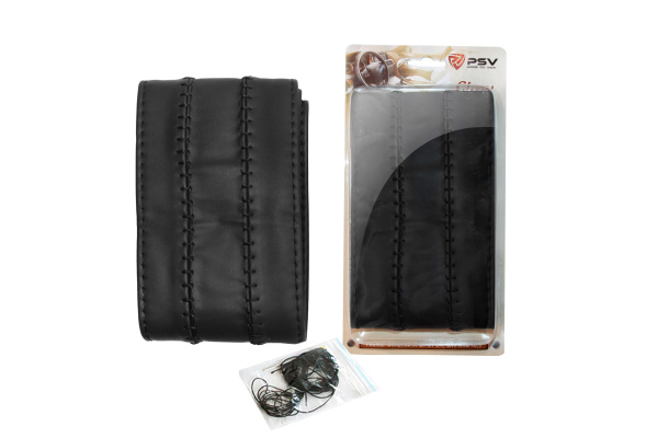 Оплетка на руль PSV со шнуровкой GLORY Fiber (Черный) M экокожа