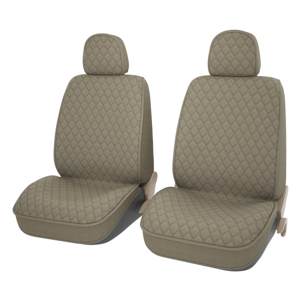 Накидки 5D GTL Kontrol 2 FRONT (Бежевый), на передние сиденья, лен (СКИДКА)