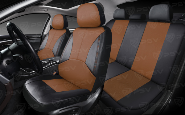 Чехлы PSV Imperial Next (Черный-Паприка), экокожа