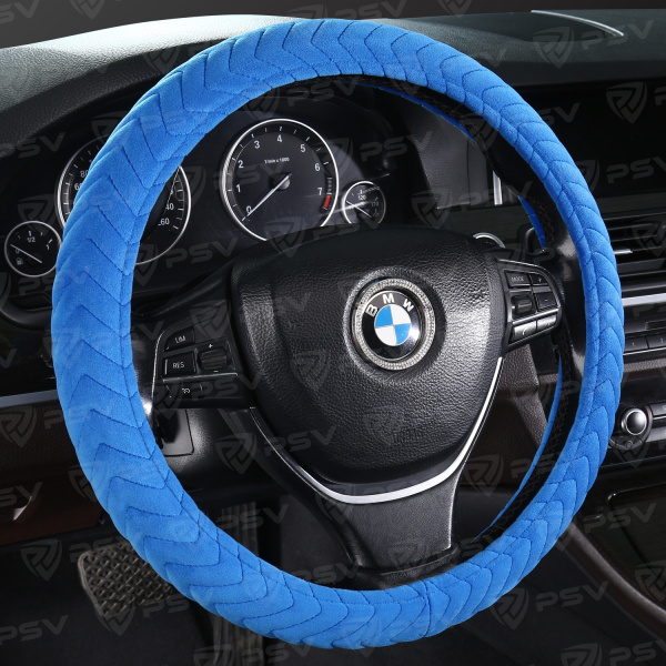 Оплетка на руль PSV LIANA (Синий) M,вельвет
