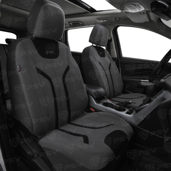 Чехлы GTL Lord (Серо-Черный), велюр