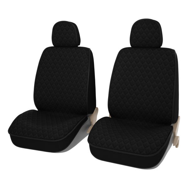 Накидки 5D GTL Kontrol 2 FRONT (Черный), на передние сиденья, лен (СКИДКА)