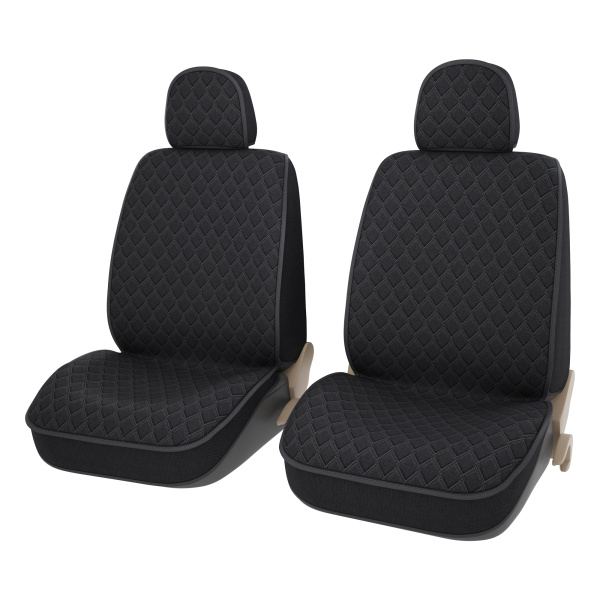 Накидки 5D GTL Kontrol 2 FRONT (Т.Серый), на передние сиденья, лен (СКИДКА)