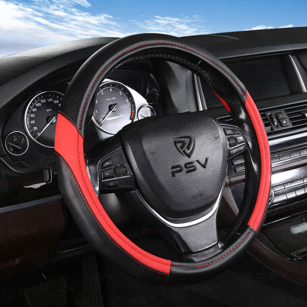 Оплетка на руль PSV CRUST (Красный) M,экокожа