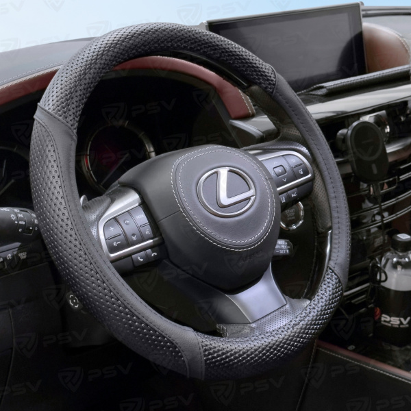 Оплетка на руль  PSV RECT Fiber (Черный) М, экокожа