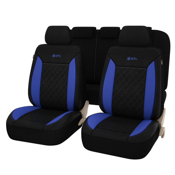 Чехлы GTL Almaz (Синий), полиэстер с имитацией кожи, вакуумная упаковка