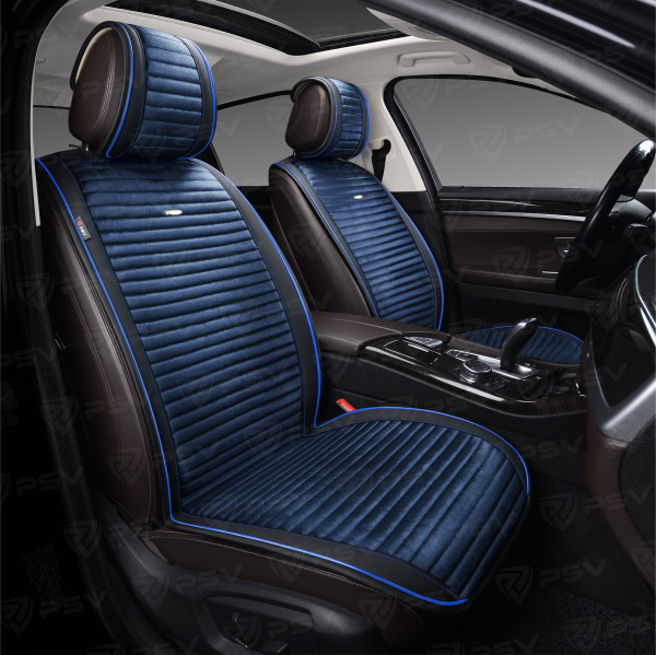 Накидки PSV Bliss 2 FRONT (Черно-Синий), на передние сиденья (2 шт.)    (ХИТ ПРОДАЖ)