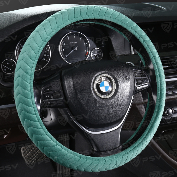 Оплетка на руль PSV LIANA (Т.Зеленый) M,вельвет