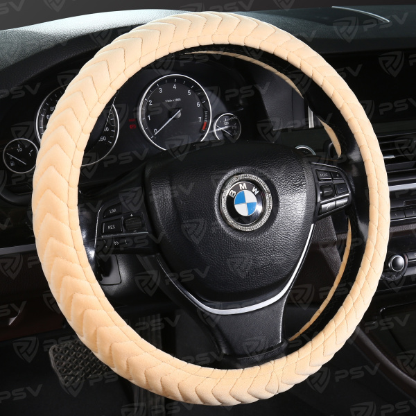 Оплетка на руль PSV LIANA (Бежевый) M,вельвет
