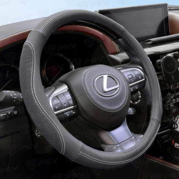 Оплетка на руль кожаная PSV BLESK (Черный) M