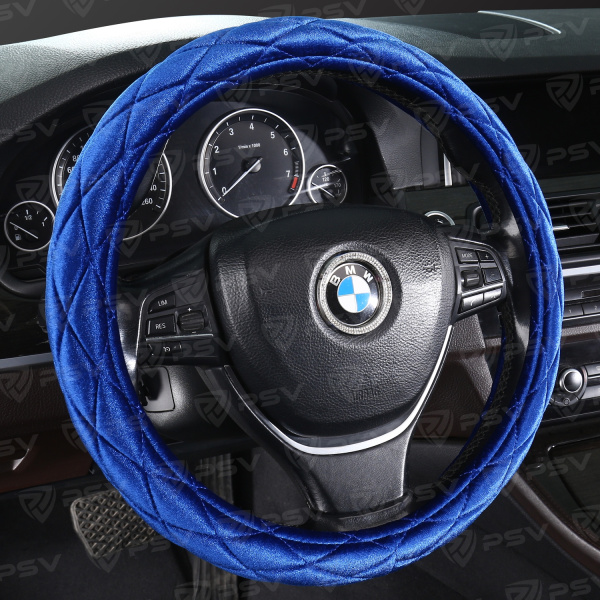 Оплетка на руль PSV CONVEX PRO (Синий) M,вельвет