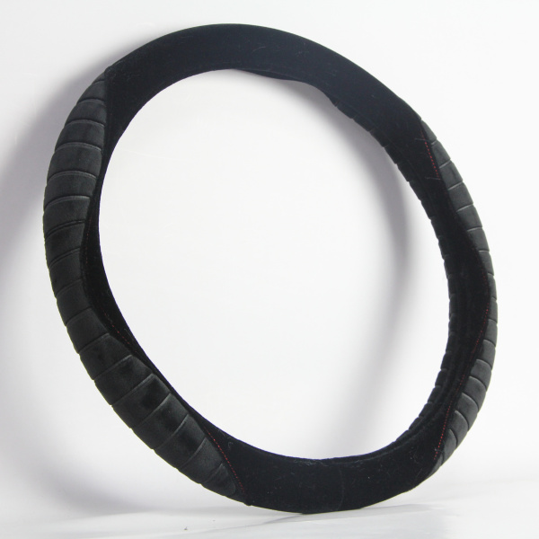 Оплетка на руль PSV LOSK (Черный/Отстрочка красная) M,вельвет+велюр