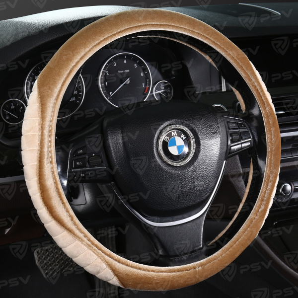 Оплетка на руль PSV LOSK (Бежевый) M,вельвет+велюр